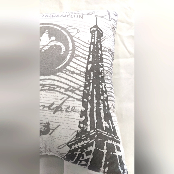 Paris Vintage French Postscript Decorative Pillow - Picture 4 of 5